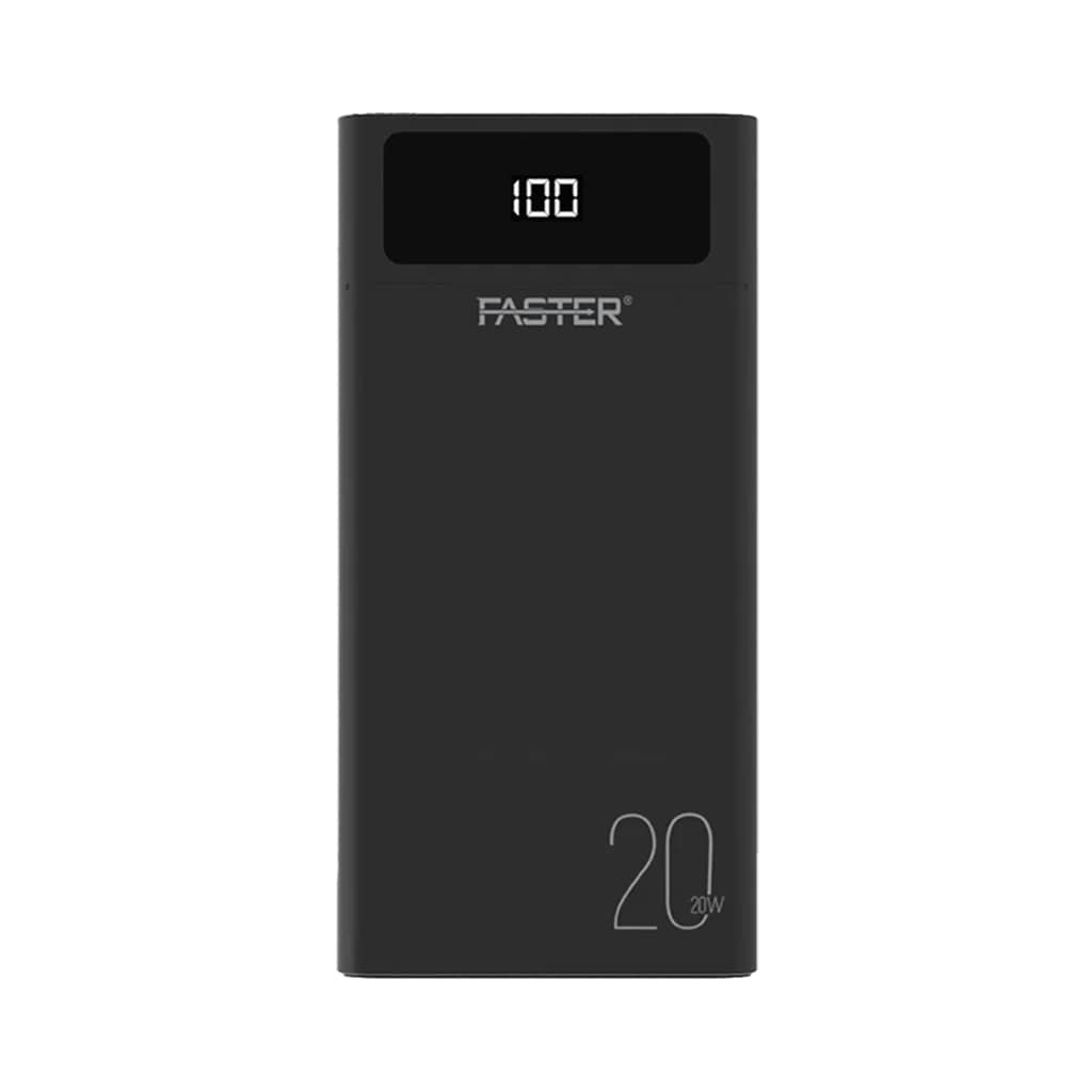 FASTER S20 PD-20W Qualcomm Quick Charge 3.0 Power Bank 20000 mAh with Digital Display