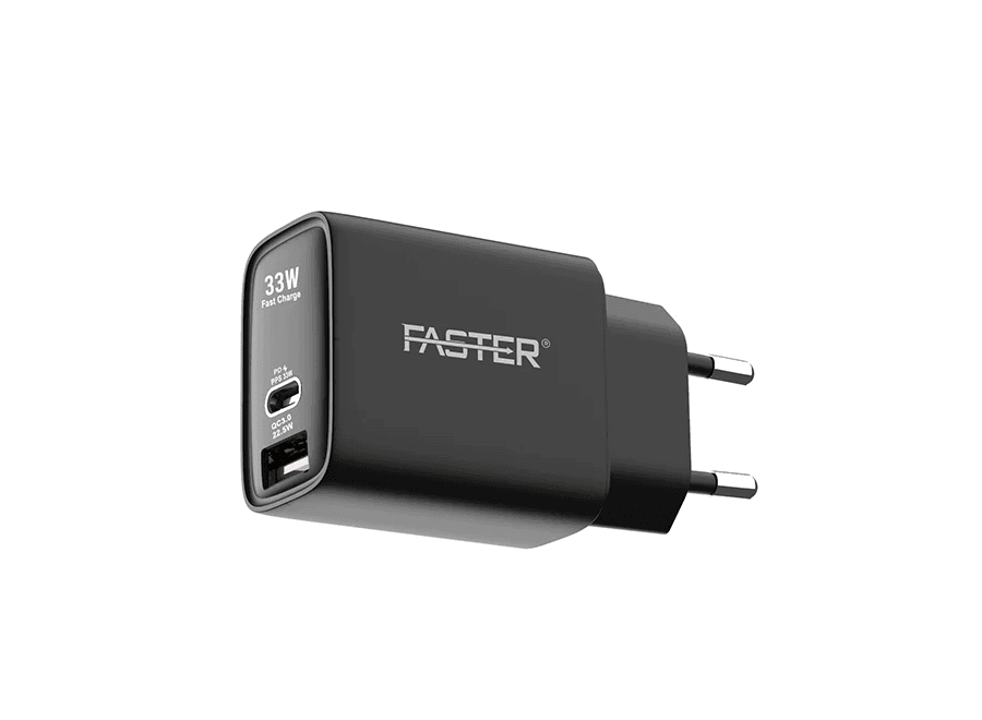 FASTER PD-33W Dual Port USB 22.5W Quick Charge 3.0 Fast Wall Charger