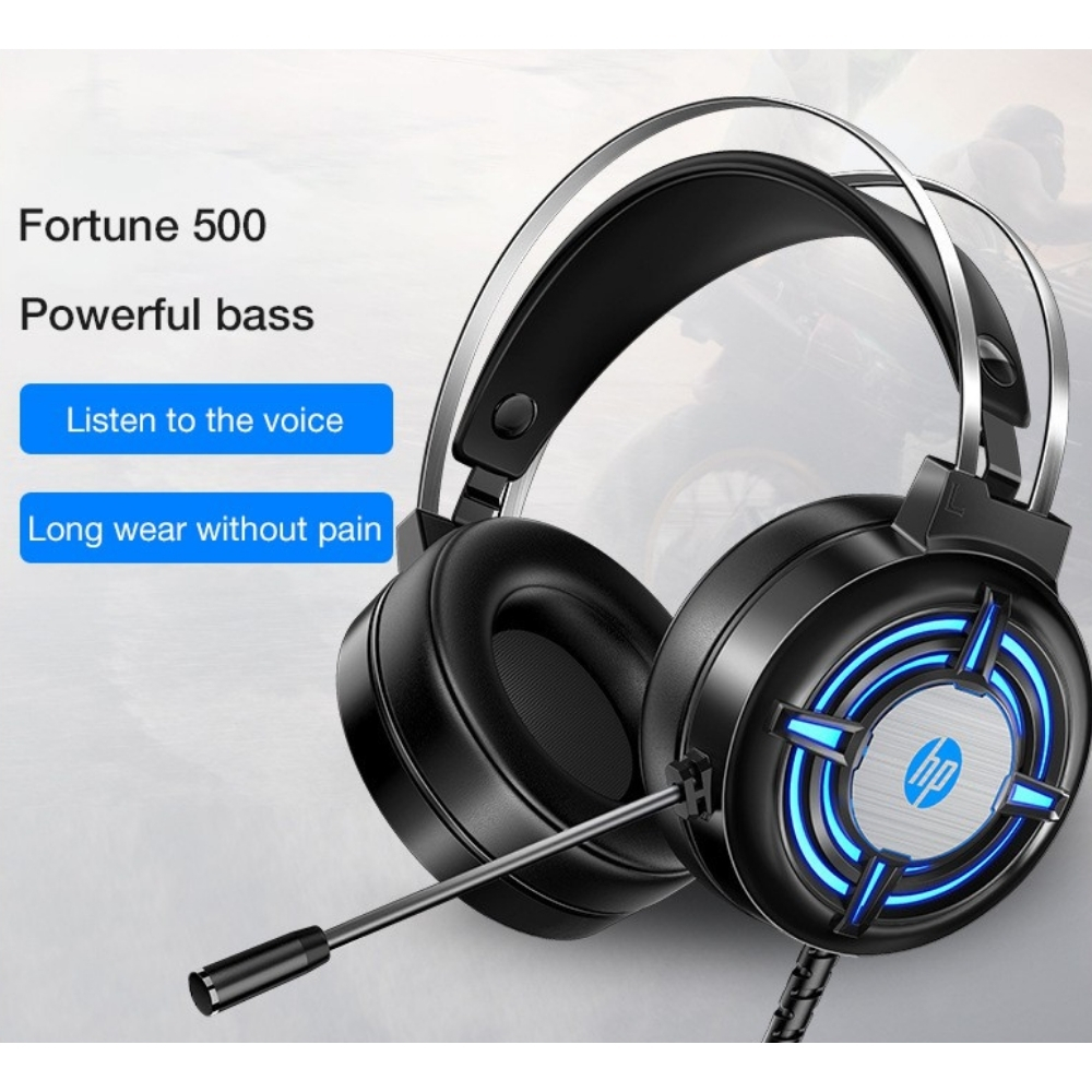 H120 HP Wired Gaming Headset with Mic, Over-Ear Headphones with 3.5mm Jack